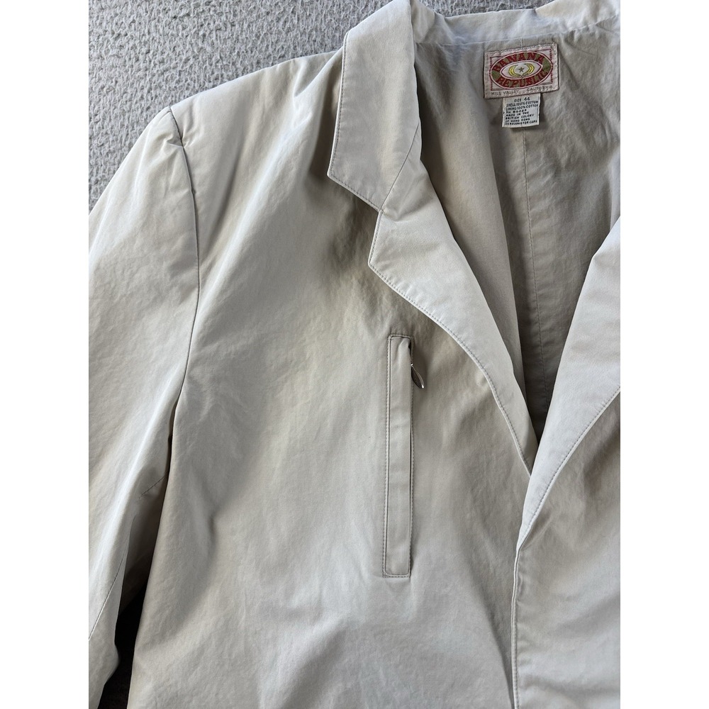 Vintage Banana Republic Safari Blazer Mens 44 Chore Coat Bush Khaki Field - Picture 7 of 16